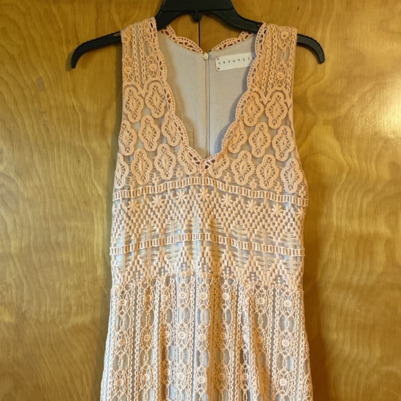 Anthropologie KOROVILAS Calantha Laced In Maxi Dress In Light Peach. Size S - Picture 5 of 16